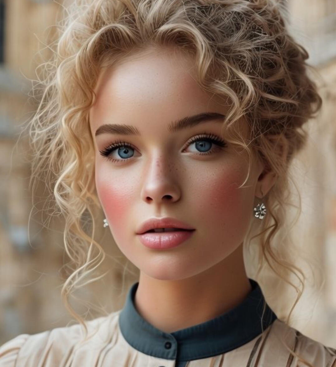 Close-up colour portrait of Evelyn Gracewell, fictional Victorian woman from Penelope Clare’s Bold historical fiction series.